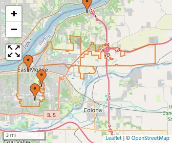 Area schools map